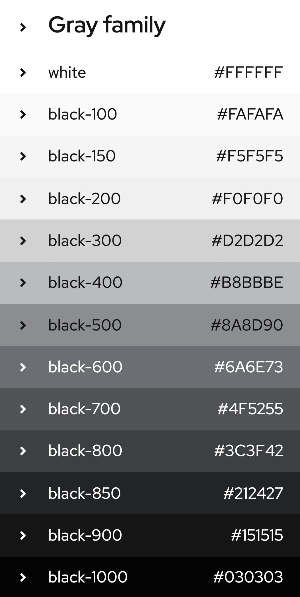 examples of gray color design family
